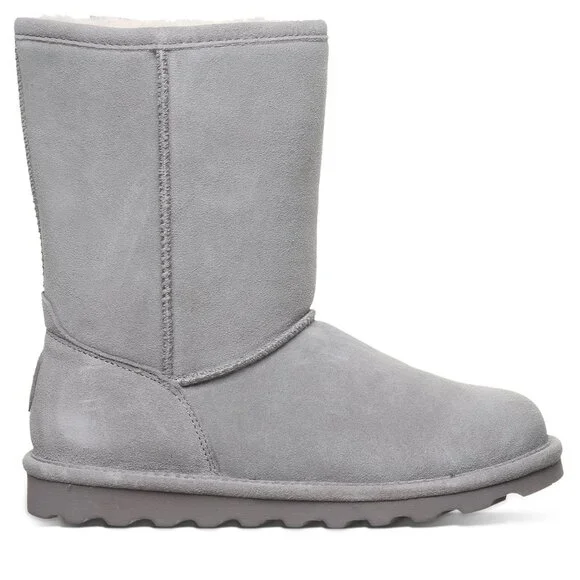 $85 BEARPAW 🐾 Elle Short Suede Wool Boots | Grey Fog | 8 - Picture 3 of 15